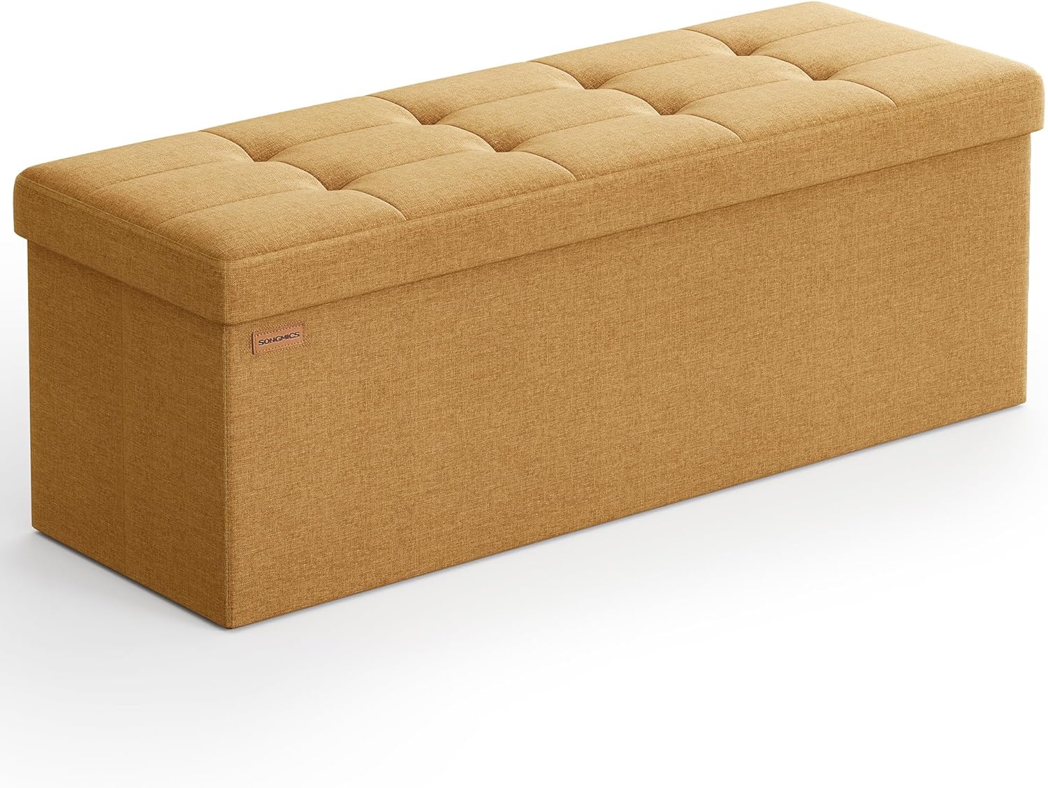 SONGMICS Mazie Collection - Storage Ottoman Bench, 43 Inches Folding Foot Rest Stool, End of Bed