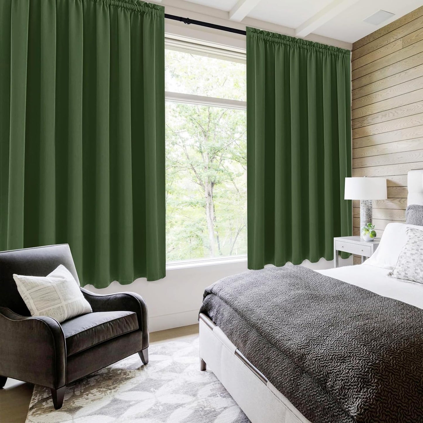 DWCN Blackout Curtains for Living Room Thermal Insulated, Energy Saving & Noise Reducing Bedroom