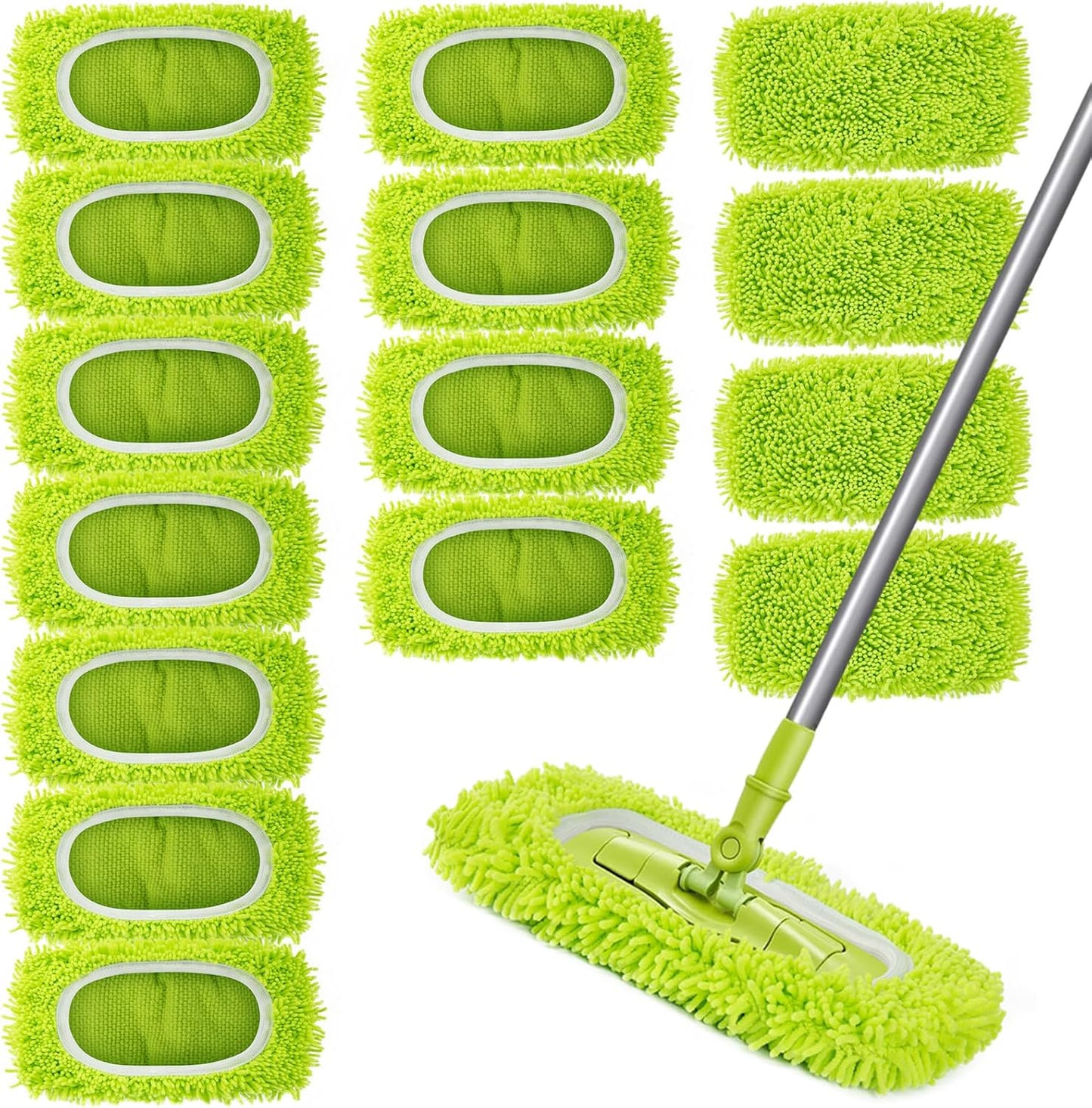 Reusable Dry Sweeping Cloths Microfiber Wet Mop Pads Compatible with Swiffer Sweeper Mop