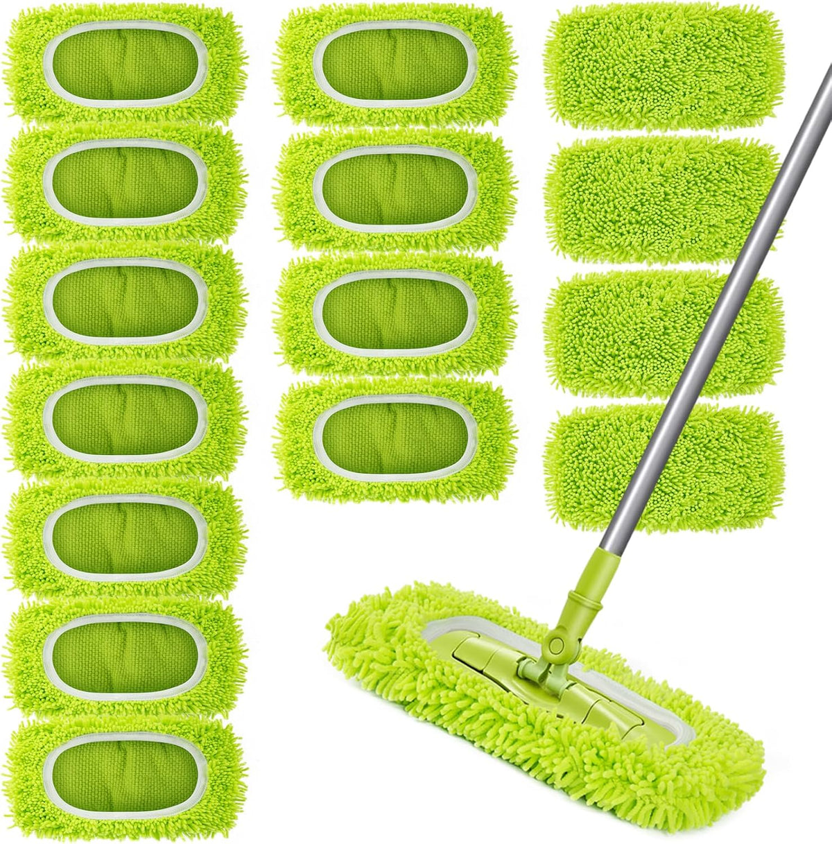 Reusable Dry Sweeping Cloths Microfiber Wet Mop Pads Compatible with Swiffer Sweeper Mop