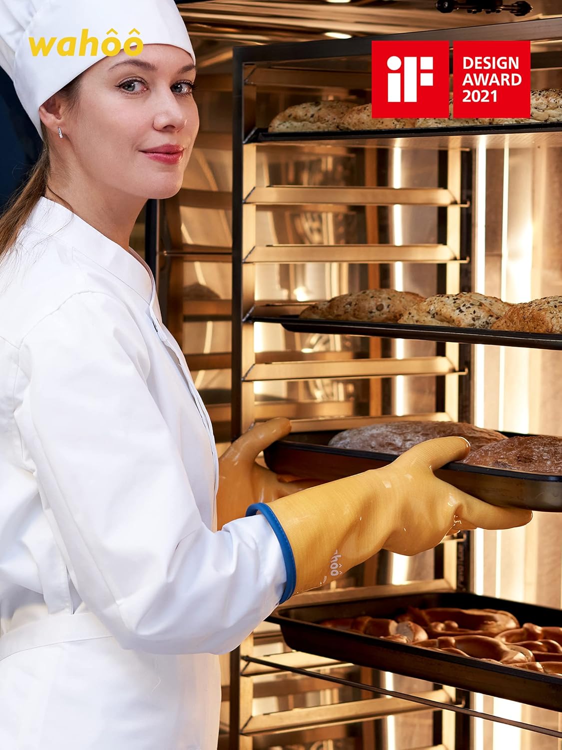LANON Protection Wahoo Liquid Silicone Smoker Oven Gloves, Food-Contact Grade, Heat Resistant