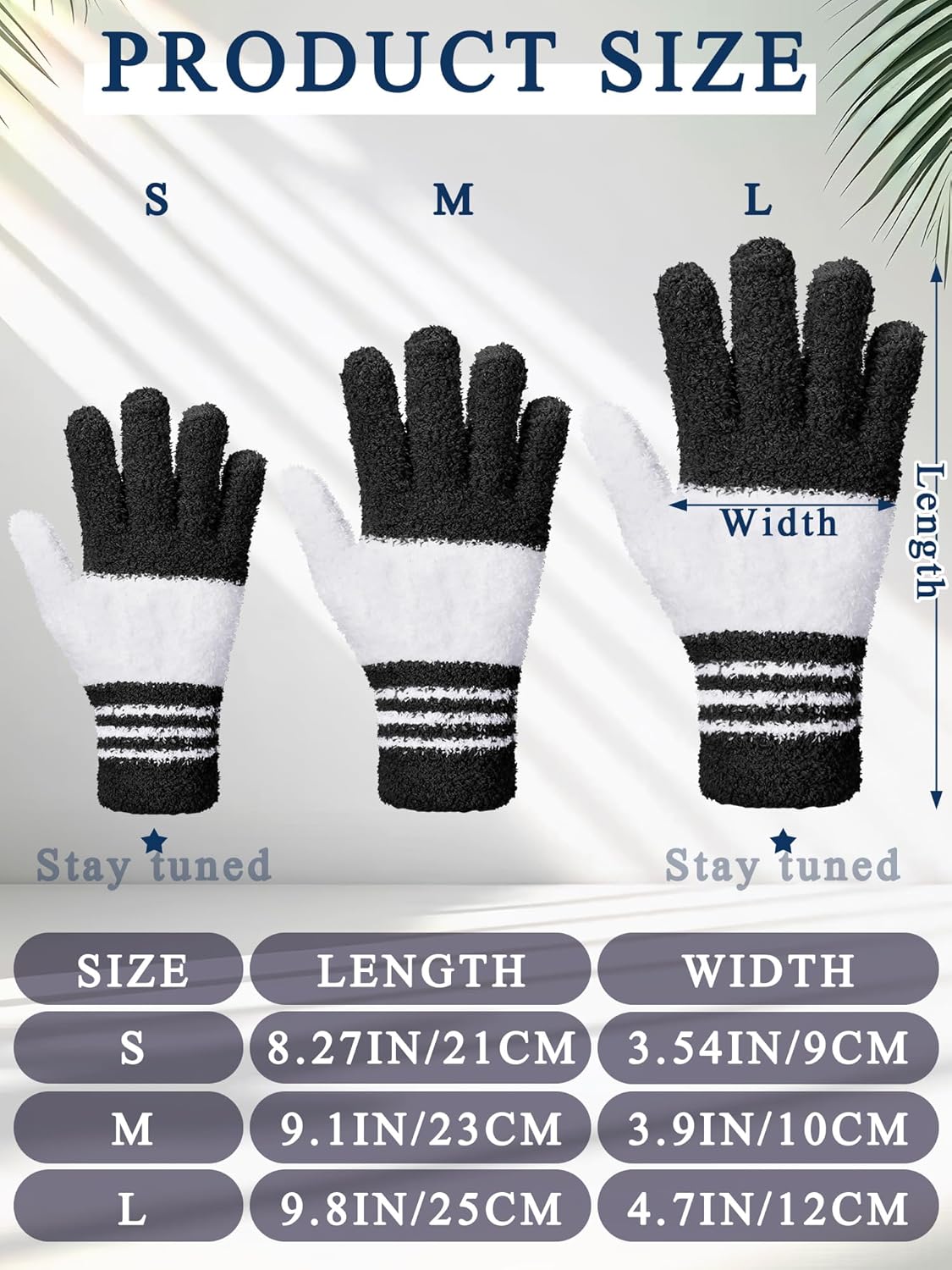 Patelai 3 Pairs Microfiber Plant Dusting Gloves Leaf Cleaning Gloves for Indoor Plants, Blinds