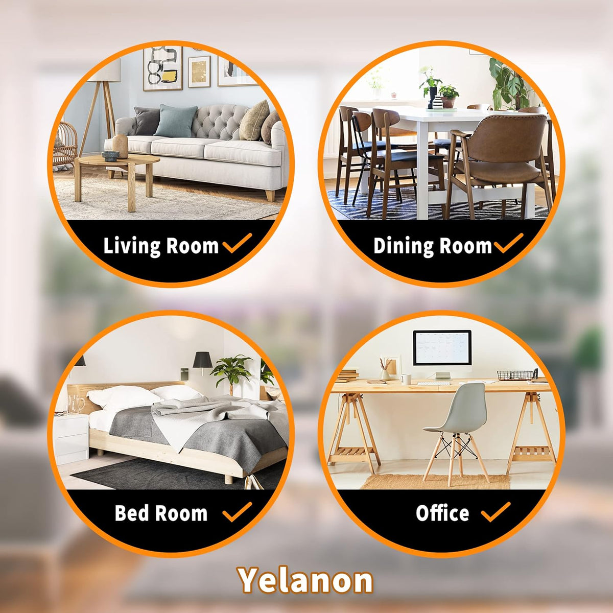 Furniture Sliders, 20 pcs-3 1/2” Square Brown Furniture Sliders for Carpet, Heavy Duty Furniture