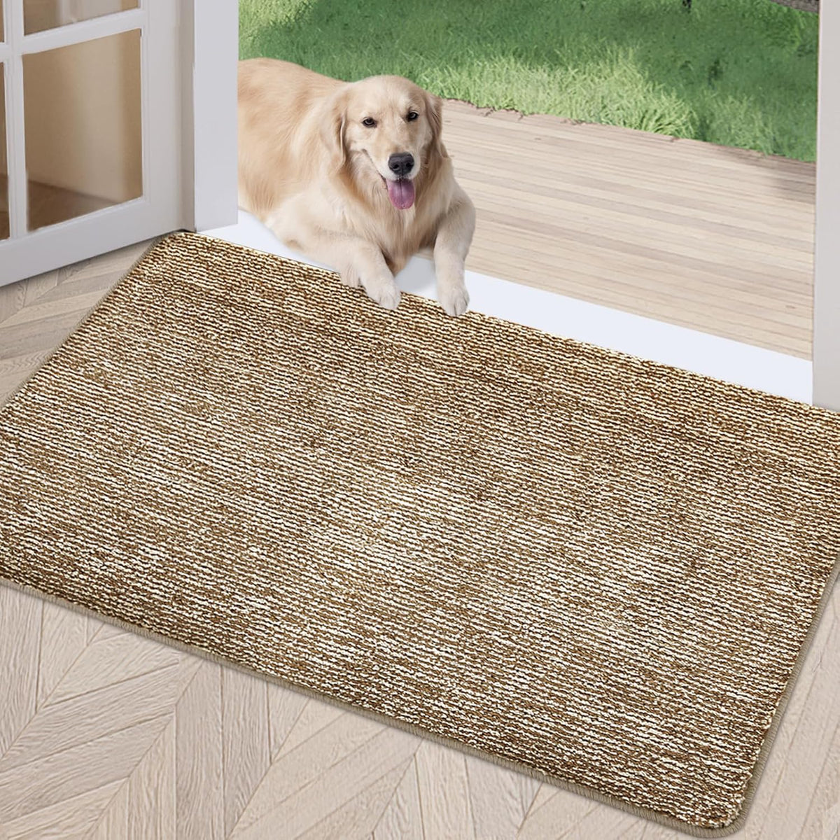 REFETONE Indoor Doormat, Front Door Mat 32"x48" Absorbent Rubber Backing Non Slip Back Door Mats
