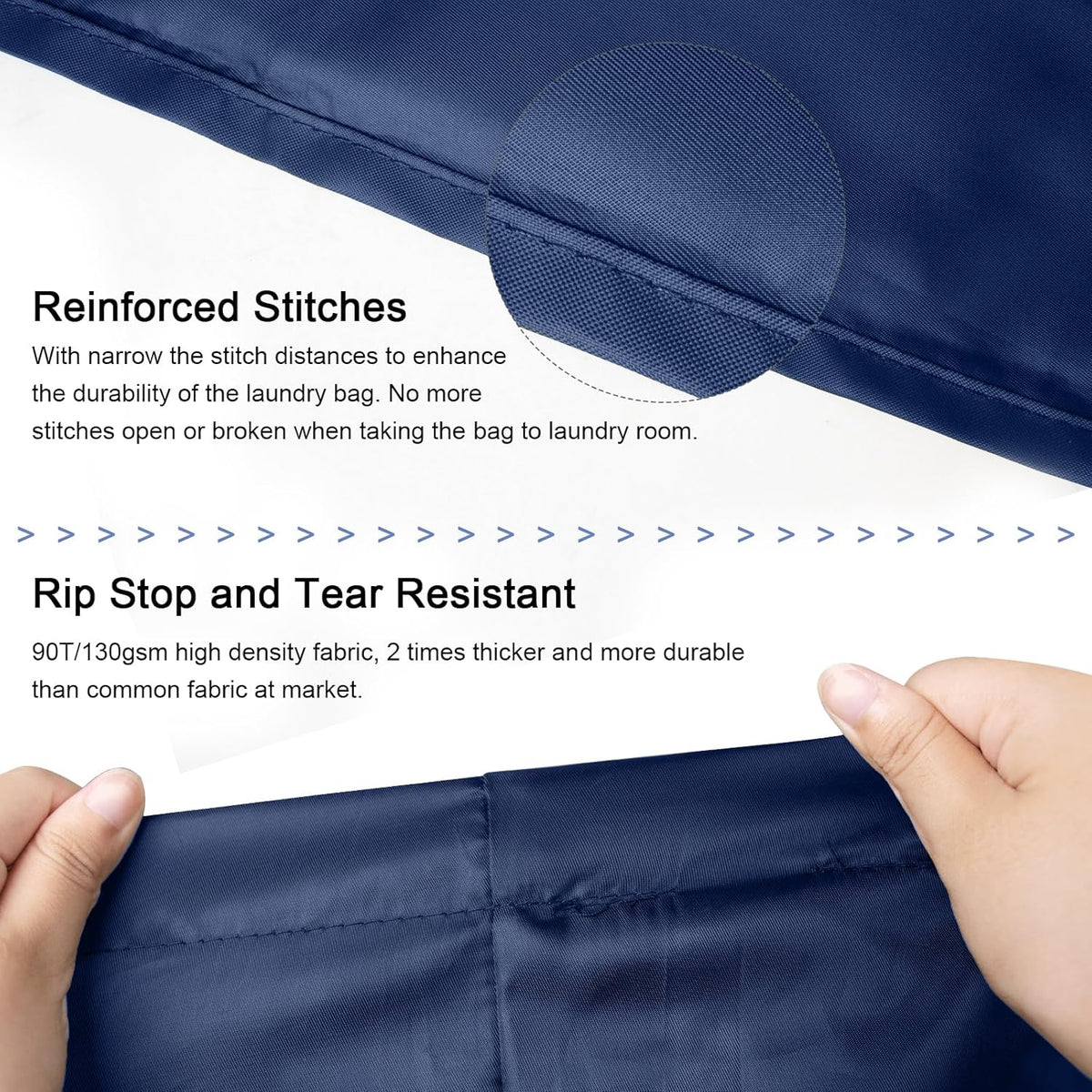 Polecasa Heavy Duty Large Laundry Bag with 130gsm Tear Resistant Fabric and Handles, Easy to Carry