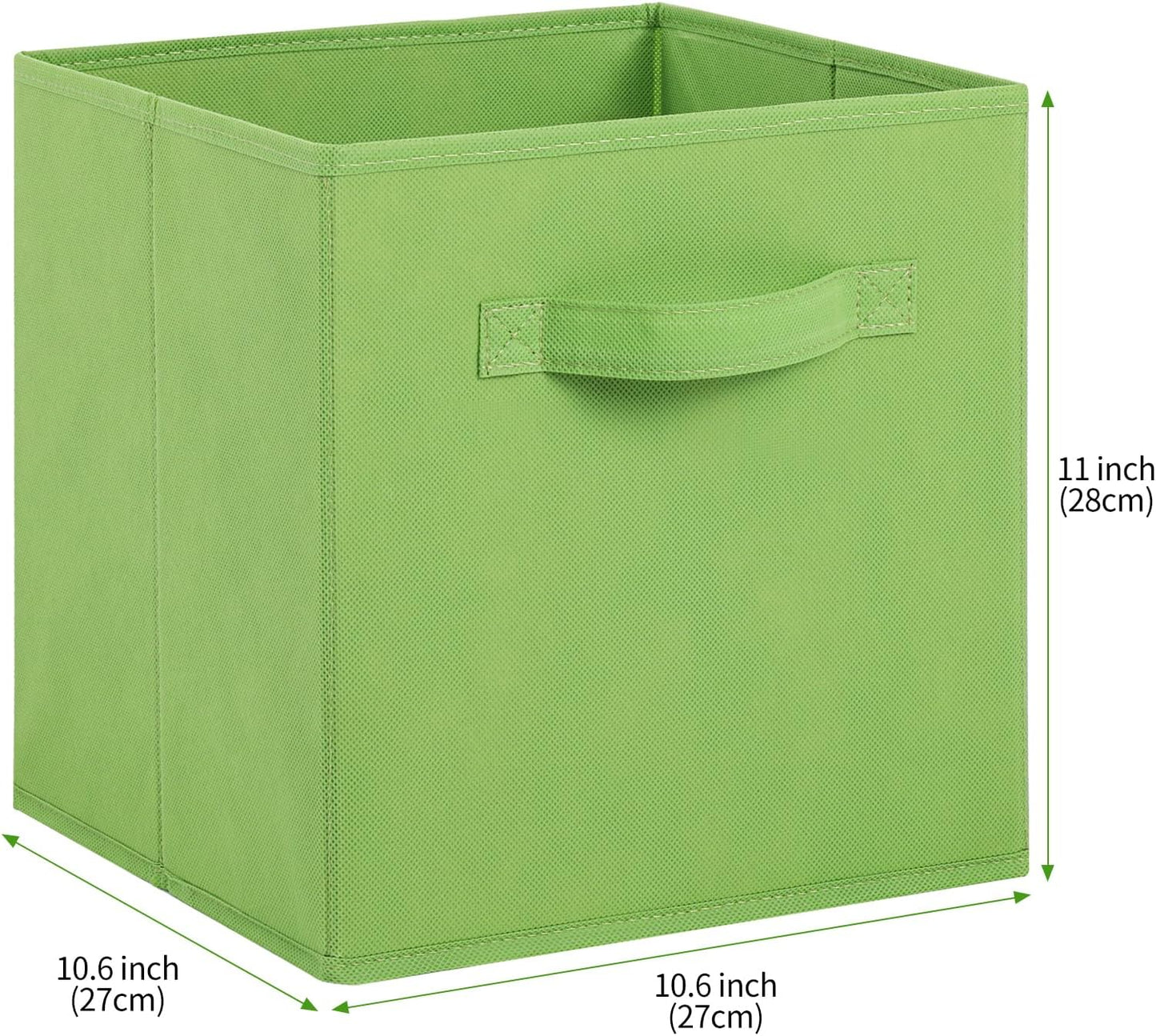 Stero Fabric Storage Bins 6 Pack Fun Colored Durable Storage Cubes with Handles Foldable Cube