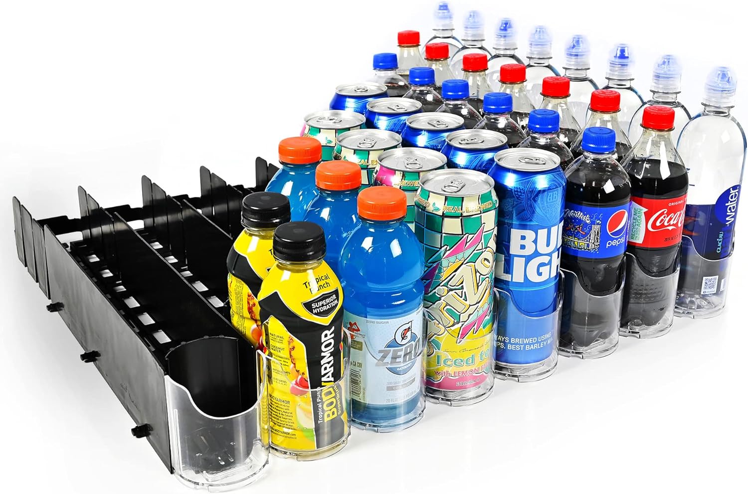 Display Technologies Fridge Organizer & Soda Can Dispenser for Refrigerator - Drink Dispenser &