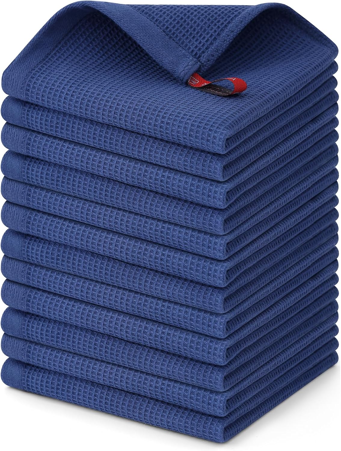 Homaxy 100% Cotton Waffle Weave Dish Cloths - 12 Pack Soft and Absorbent Dish Towels - 12 x 12