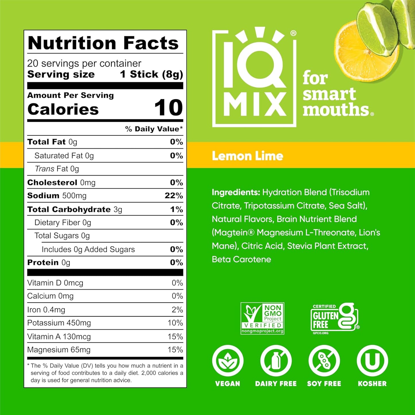 IQMIX Hydration Electrolyte Powder – 4-in-1 Formula for Hydration, Mental Clarity, Mood and