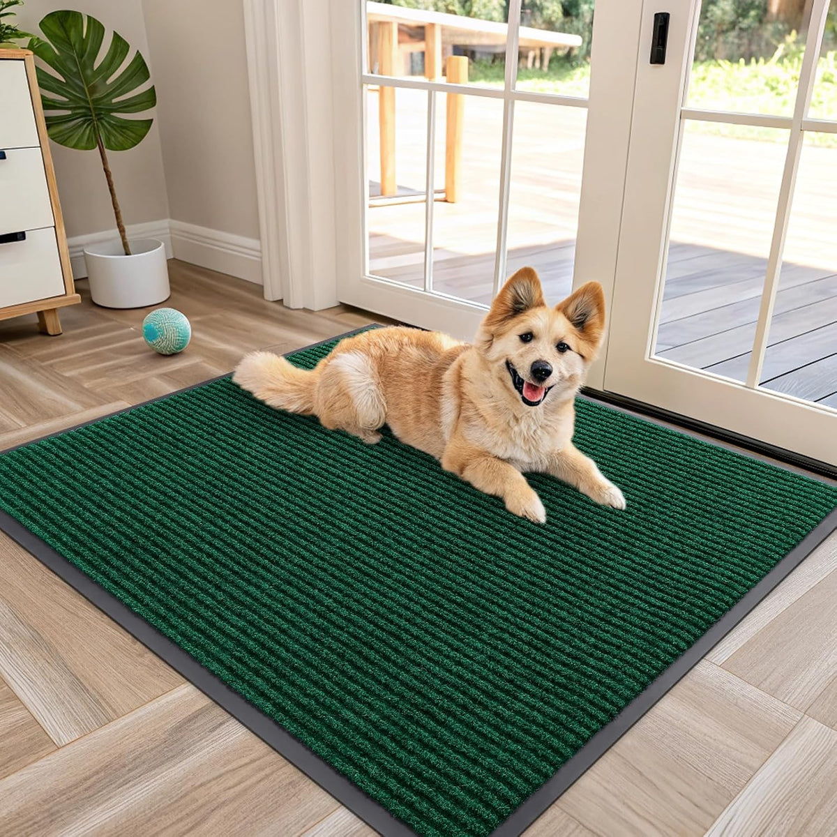 OLANLY Front Door Mat Indoor Outdoor Entrance, Waterproof Heavy Duty Doormat, Fade Resistant, Low
