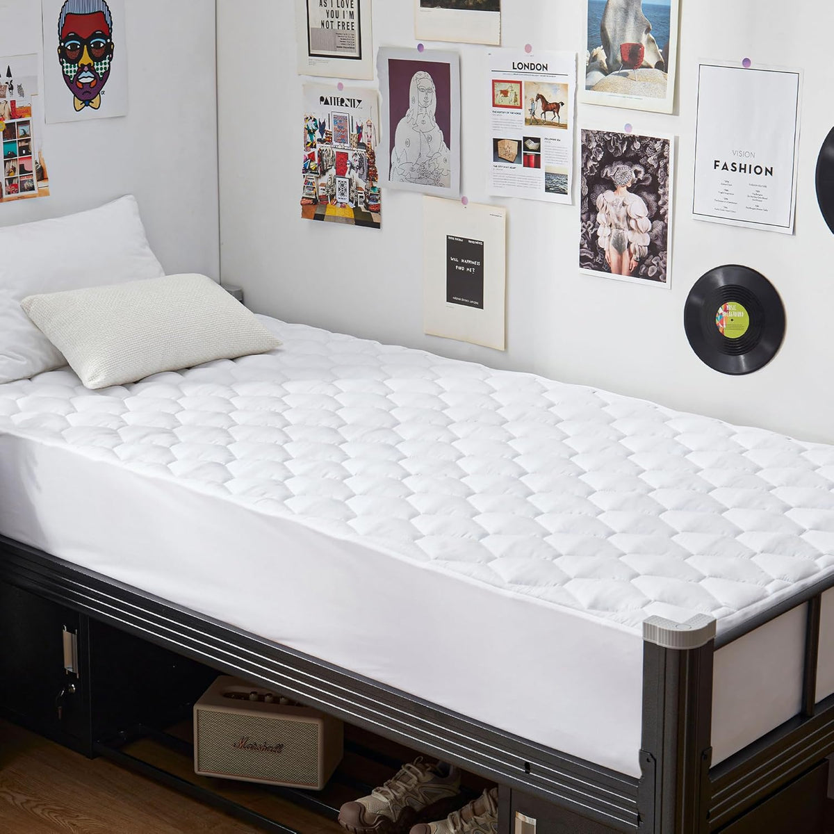 GRT Twin XL Mattress Protector Waterproof, 100% Waterproof Quilted Fitted Mattress Pad, Noiseless