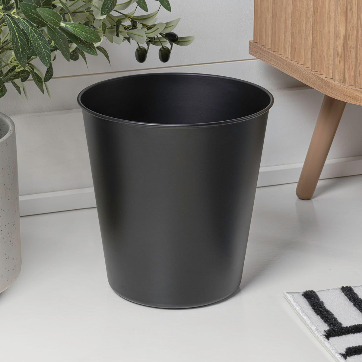 happimess HPM1113A-SET2 Nolan Modern Classic Smooth Steel 2 Gal Waste Bin for Kitchen, Office