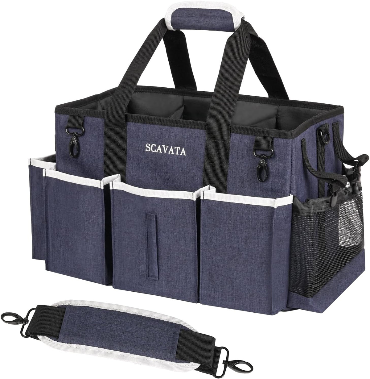 Wearable Caddy Bag, Cleaning Supplies Organizer With Handle & Shoulder Straps for Housekeepers