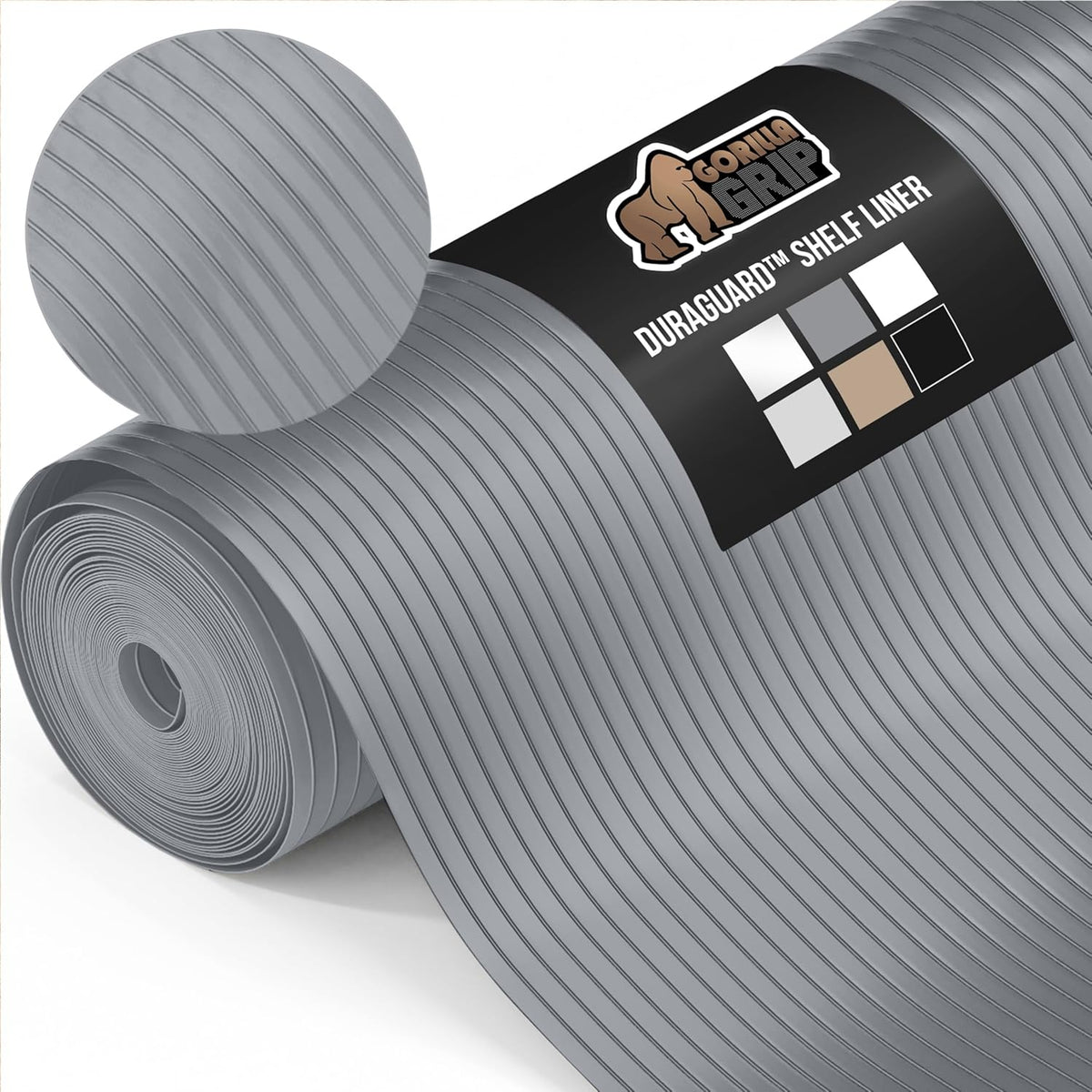 GORILLA GRIP DuraGuard Shelf Liner, Non-Adhesive Cabinet Liners for Kitchen Drawers, Shelves
