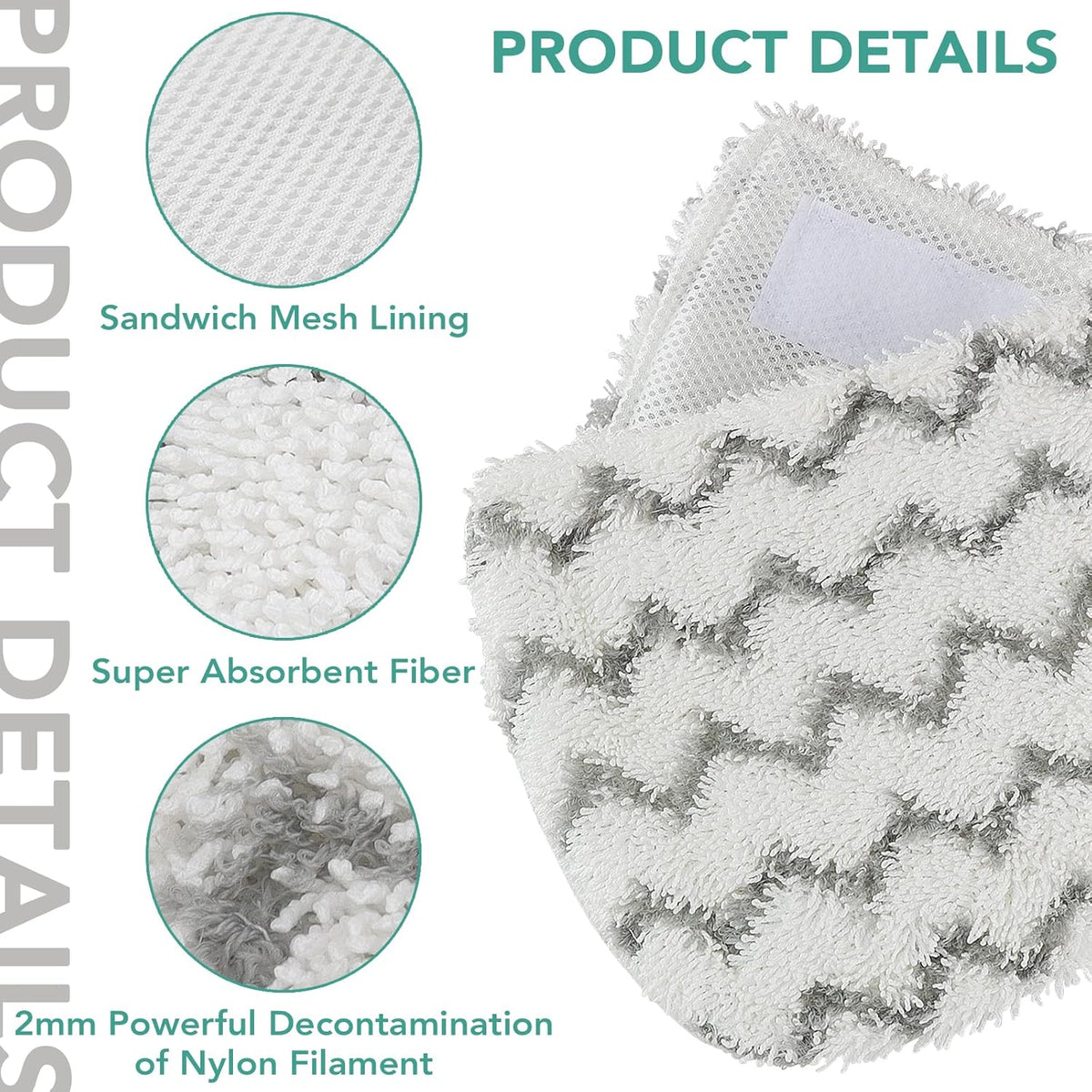 Sgizoku S1000 S2001 Steam Mop Replacement Pads for Shark Steam Mop S1000 S1000A S1000C S1000WM
