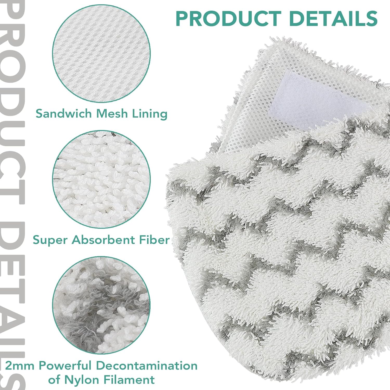 Sgizoku S1000 S2001 Steam Mop Replacement Pads for Shark Steam Mop S1000 S1000A S1000C S1000WM