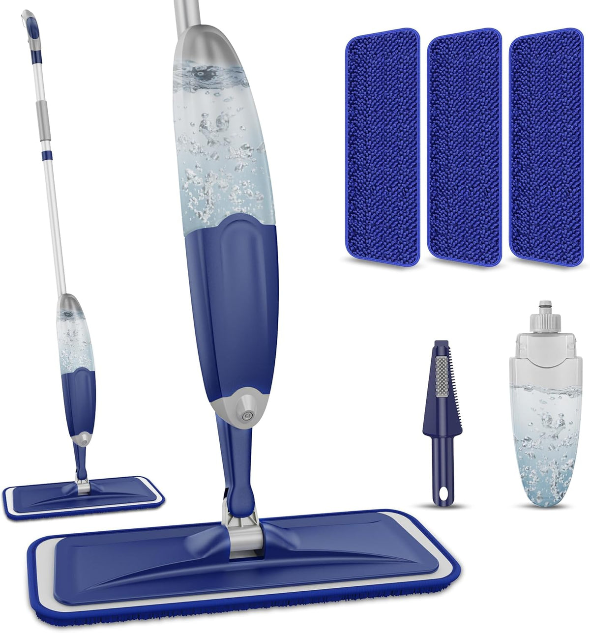 Microfiber Spray Mop for Floors Cleaning: Wet Dry Hardwood Floor Mops with 3 Washable Pads for