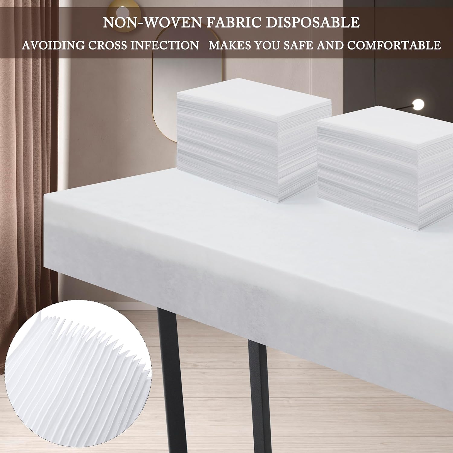 400 Pcs Disposable Bed Sheets for Massage Table 31" x 71" Massage Table Sheet Soft Non Woven Bed