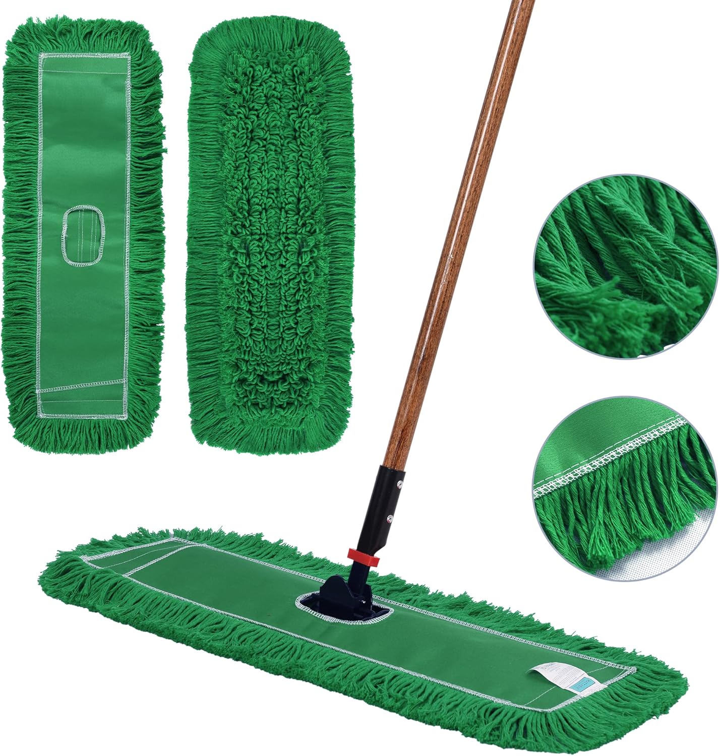 Matthew Cleaning 24'' Industrial Strength Cotton Dust Mop Refill Washable Replacement Heads for