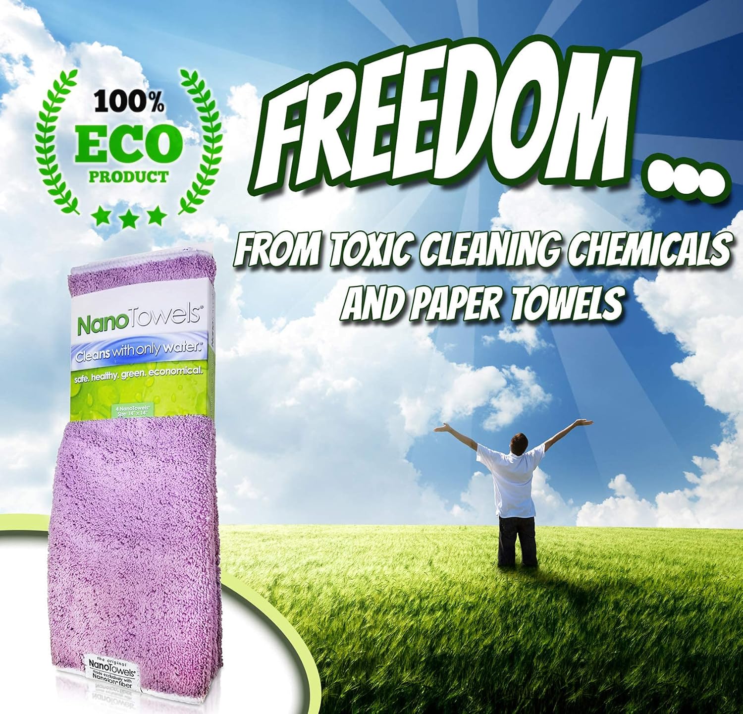 The Amazing Eco Cloth That Cleans Virtually Any Surface with Only Water. No More Paper Towels Or
