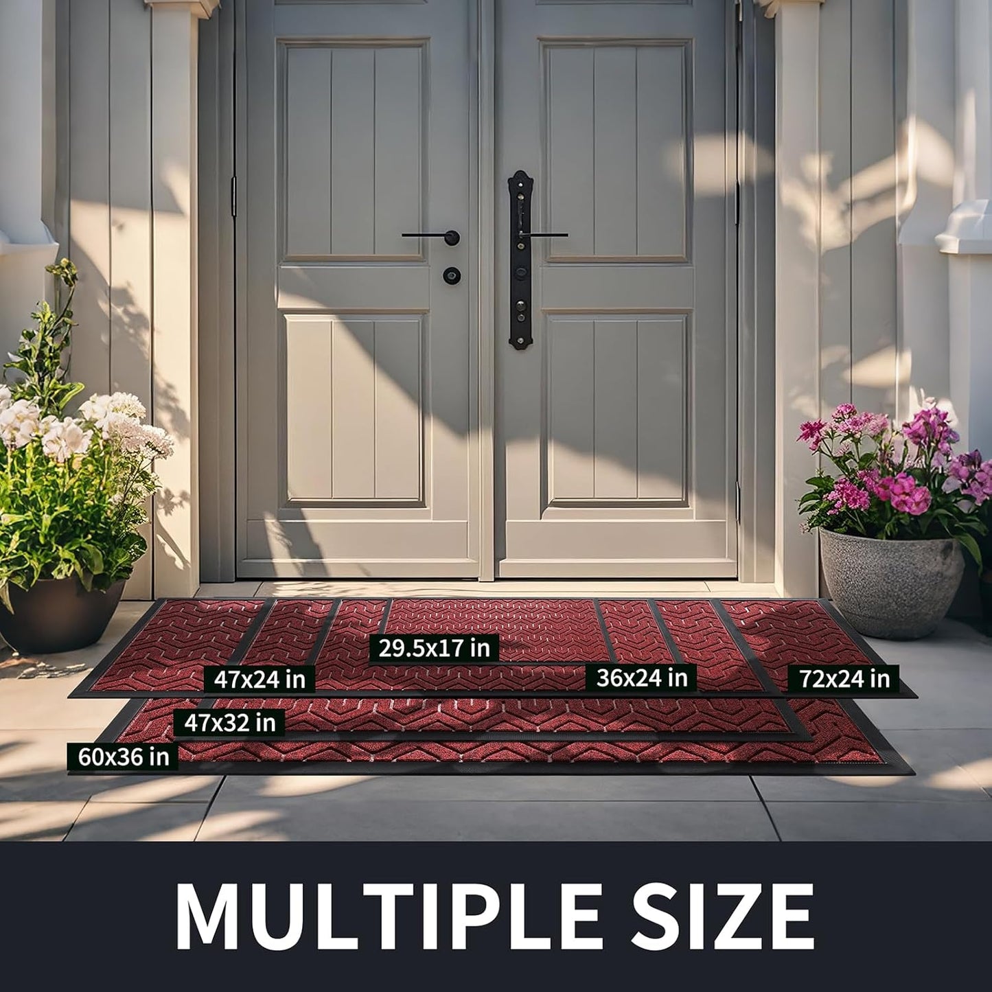 Yimobra Front Door Mat Outside Entrance 29.5x17, Waterproof Heavy Duty Outdoor Mats for Front Door