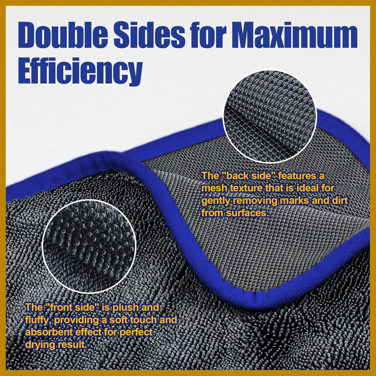 Airlab Microfiber Towels for Cars Wash Drying Extra Large Super Absorbent Cleaning Cloth Auto
