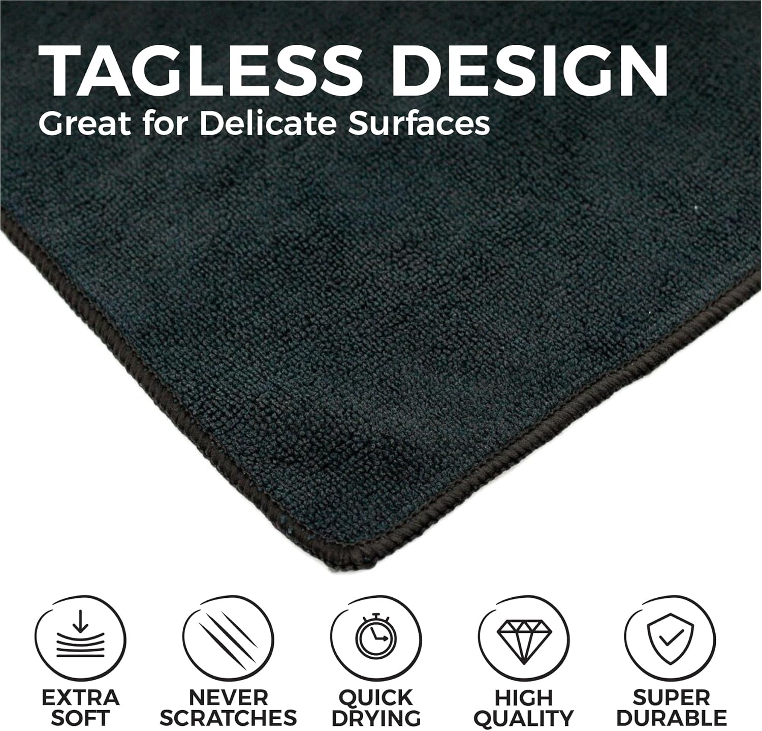 The Rag Company - All-Purpose Microfiber Terry Cleaning Towels - Commercial Grade, Highly