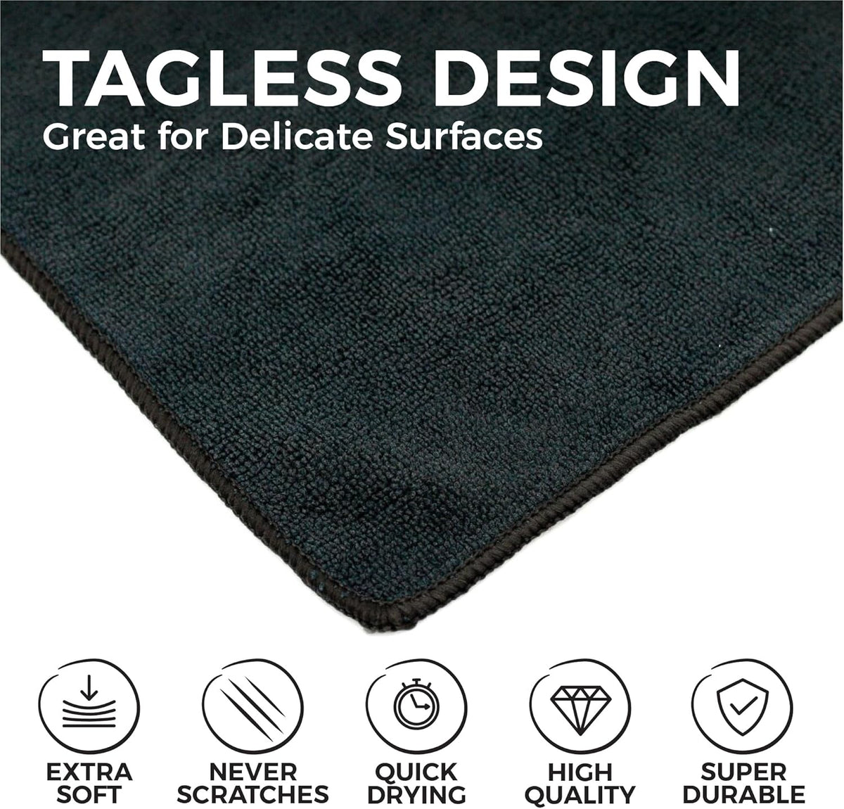 The Rag Company - All-Purpose Microfiber Terry Cleaning Towels - Commercial Grade, Highly
