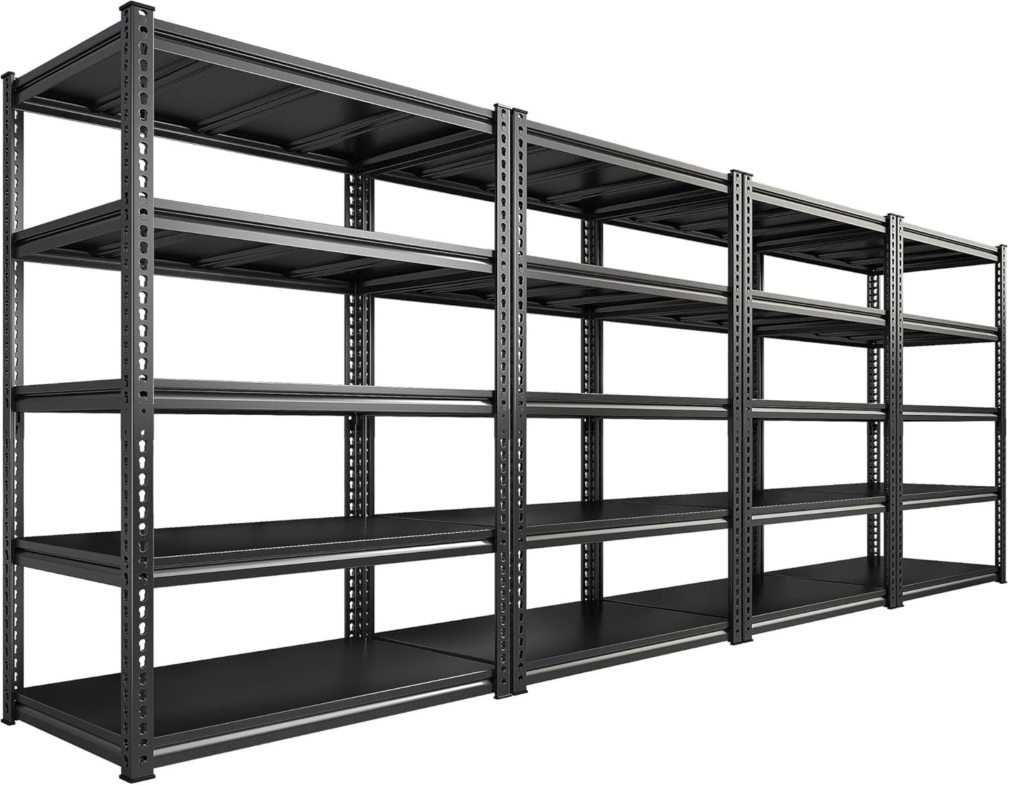 REIBII 72" H Garage Shelving Load 2500 LBS, Heavy Duty Storage Shelves, 5-Tier Adjustable Garage