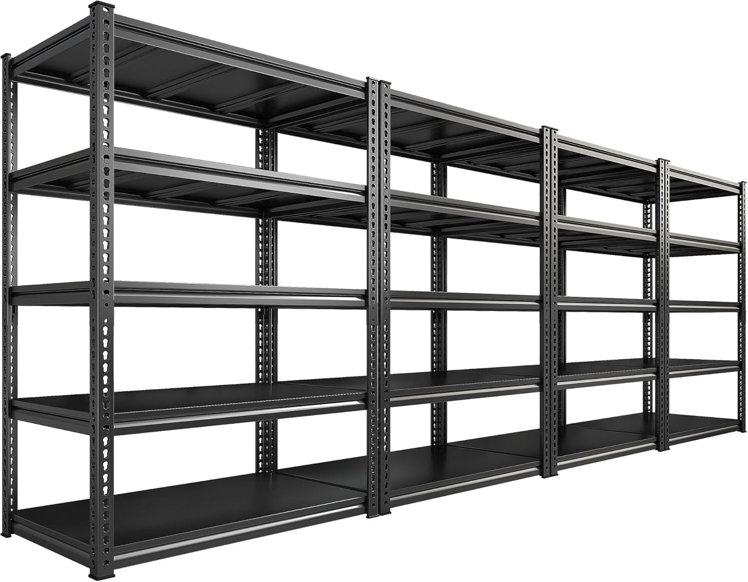 REIBII 72" H Garage Shelving Load 2500 LBS, Heavy Duty Storage Shelves, 5-Tier Adjustable Garage