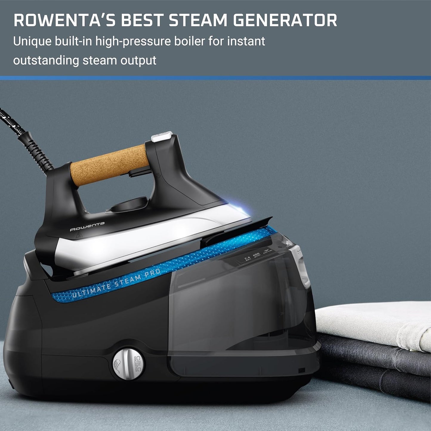 Rowenta, Iron, Ultimate Steam Pro Stainless Steel Soleplate Professional Steam Station for Clothes