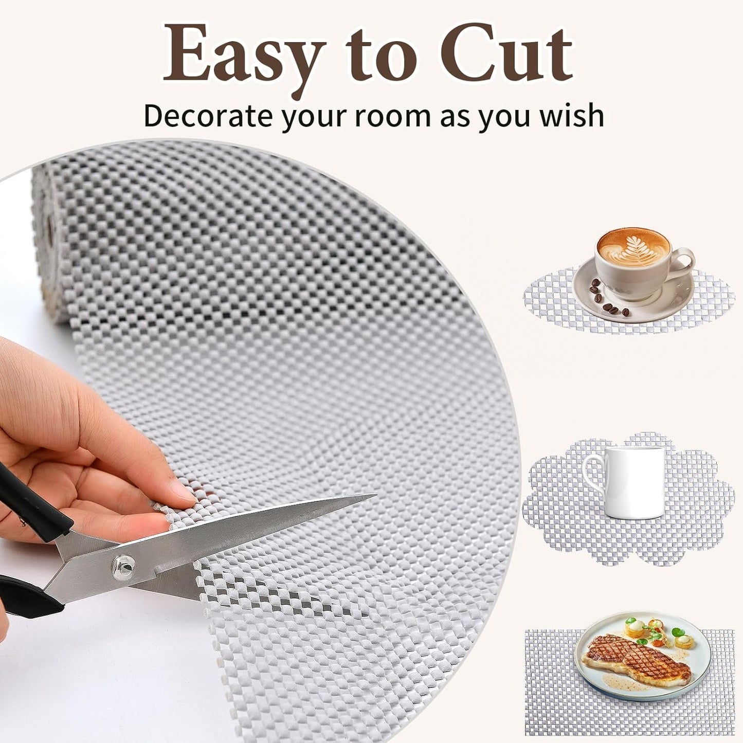 Shelf Liners for Kitchen Cabinets Non Adhesive Shelf Liner Paper Non-Slip Thickened Drawer Liner