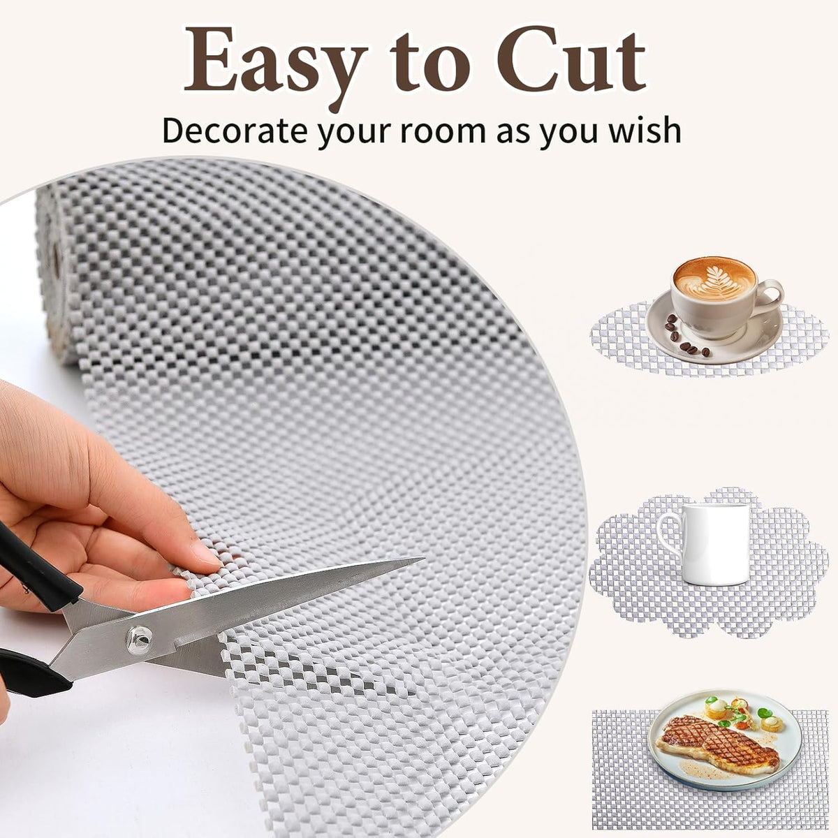 Shelf Liners for Kitchen Cabinets Non Adhesive Shelf Liner Paper Non-Slip Thickened Drawer Liner