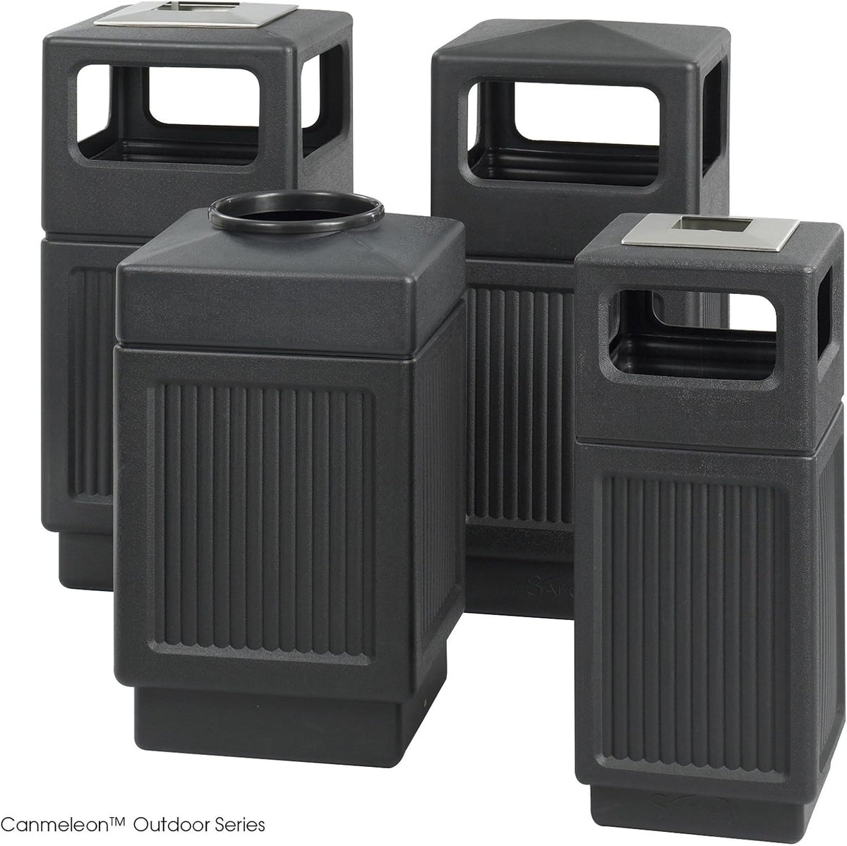 Safco Canmeleon Trash Can, 38 Gallons, Indoor and Outdoor Use, Open Top, Durable &