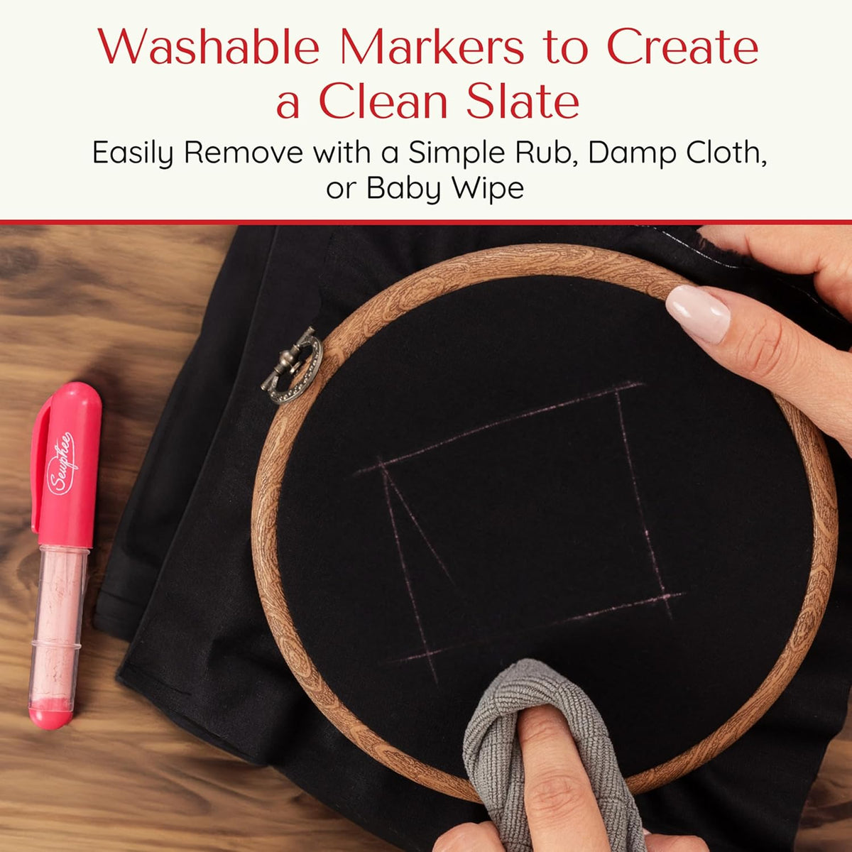 Fabric Markers for Sewing ??Ergonomic Tailors Chalk Pen with Improved Dosing Wheel for Sharp Lines