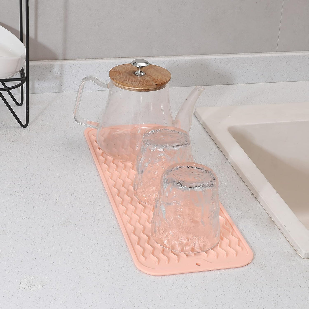 Silicone Dish Drying Mat for Multiple Usage,Easy clean,Eco-friendly,Heat-resistant Silicone Mat for