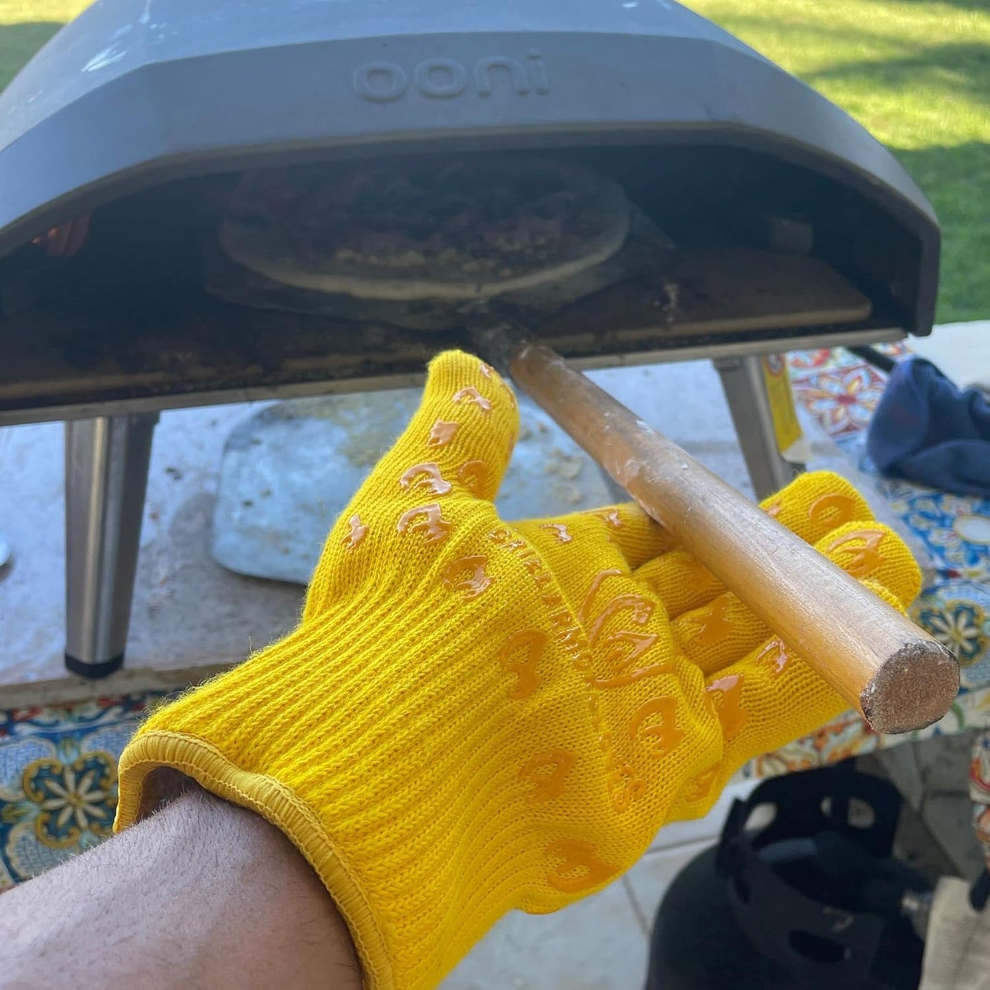 Grill Armor Oven Gloves 932°F Extreme Heat & Cut Resistant Oven Mitts with Fingers for BBQ