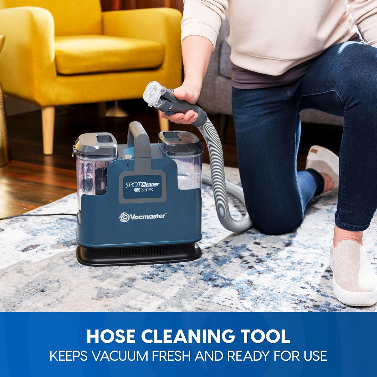 Vacmaster SCB301 400 Series Portable Carpet & Upholstery Spot Cleaner Machine, 15Kpa Power Suction
