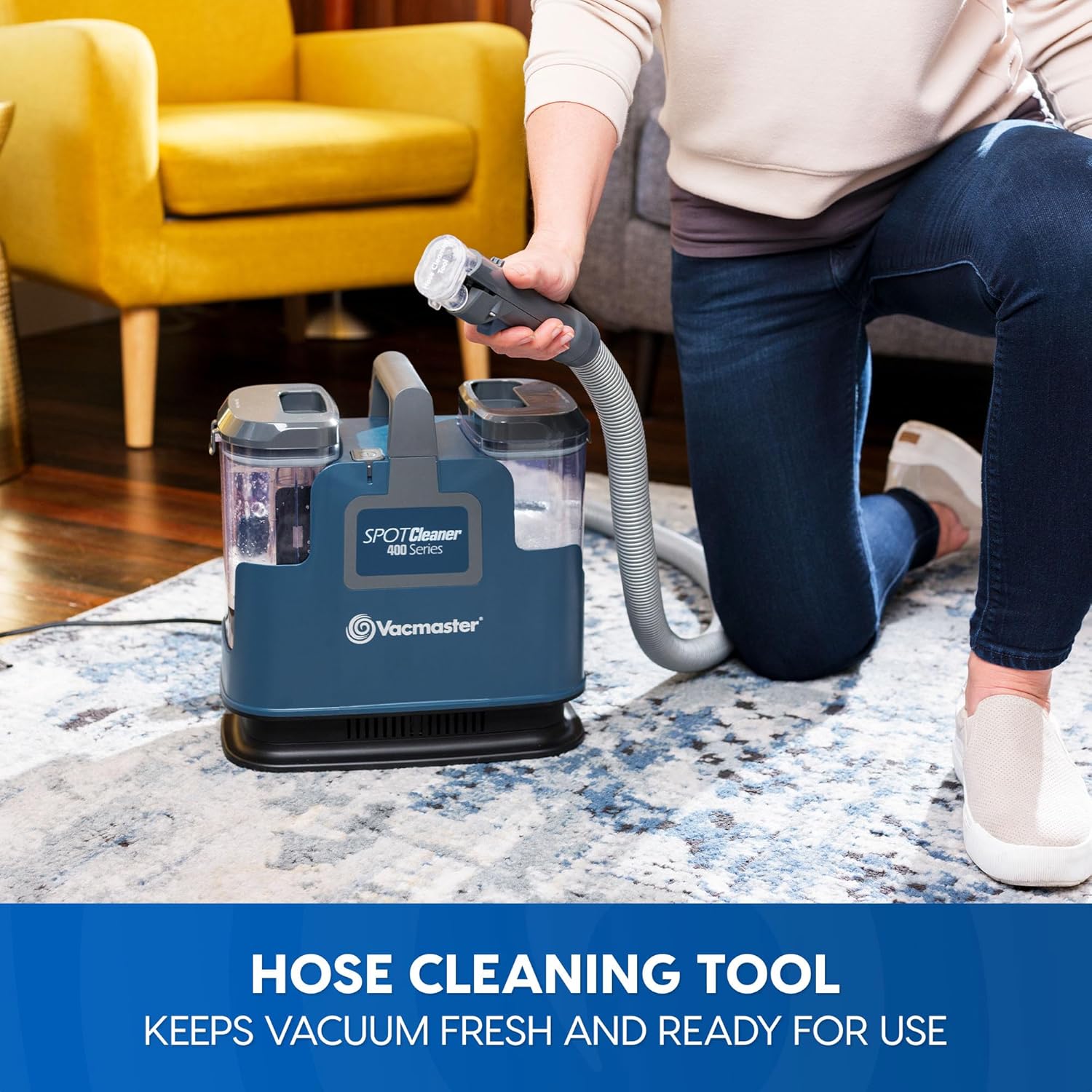 Vacmaster SCB301 400 Series Portable Carpet & Upholstery Spot Cleaner Machine, 15Kpa Power Suction