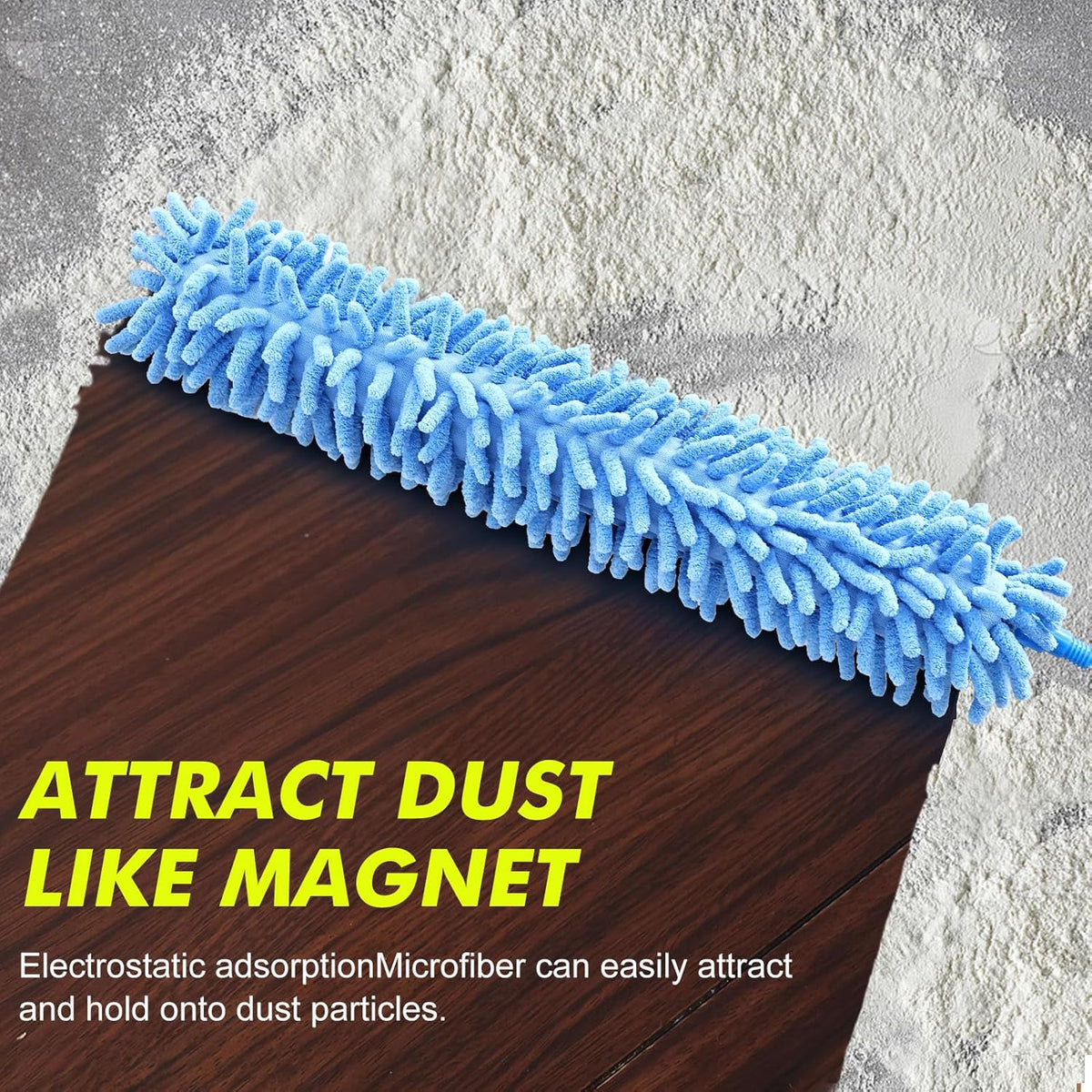 4PCS Microfiber Duster Kit, 3 in 1 Microfiber Dusters Retractable Gap Dust Cleaner and Chenille