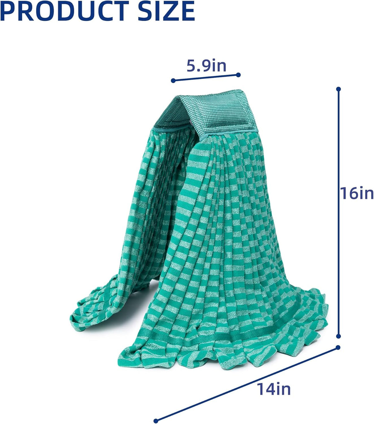 2 Pack Large Microfiber Tube Mop Heads,6 inch,Heavy Duty Mop Head,Highly Absorbent,Commercial Mop