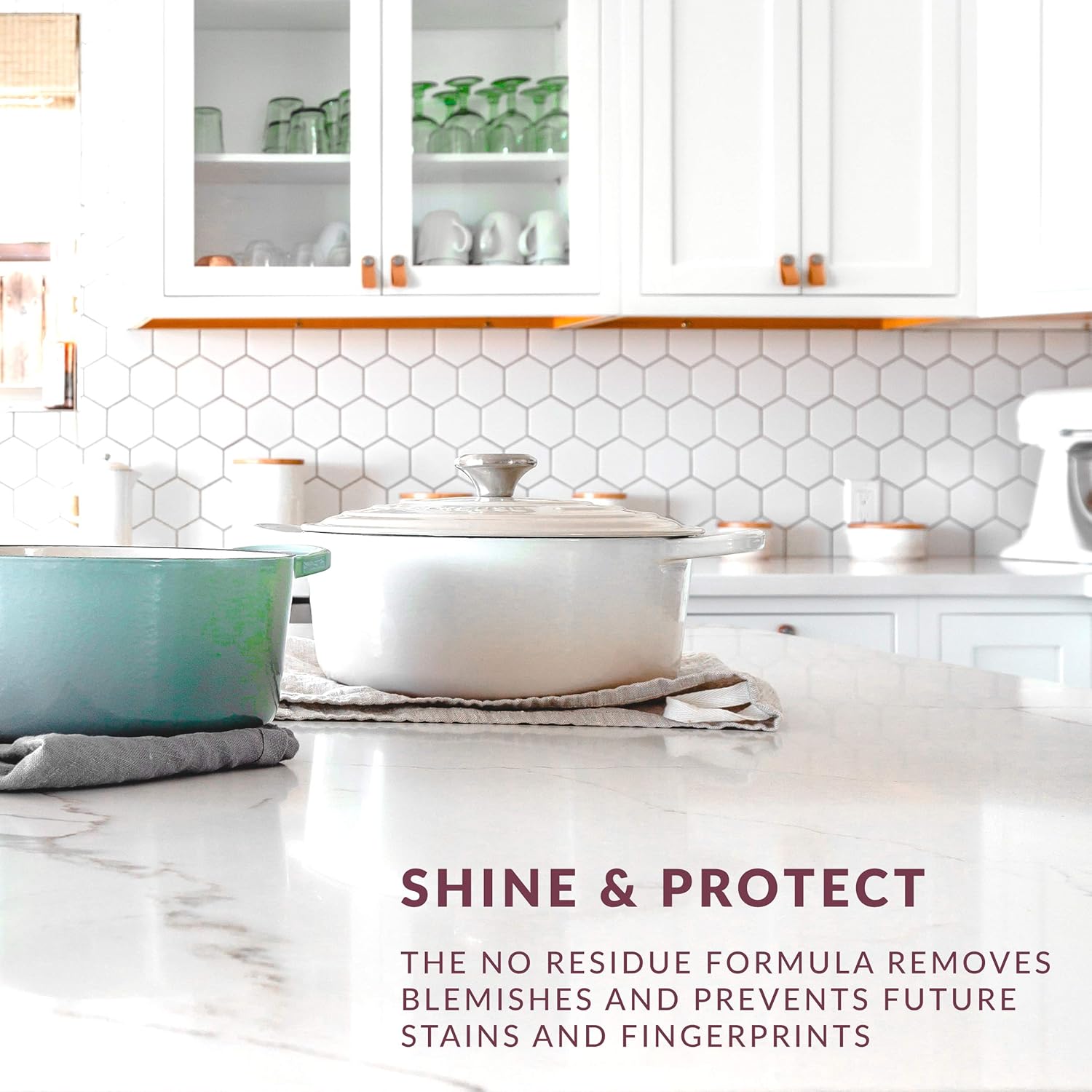 HOPE'S Countertop Restoration Polish, Streak-Free Kitchen Counter Cleaner, No Buildup on