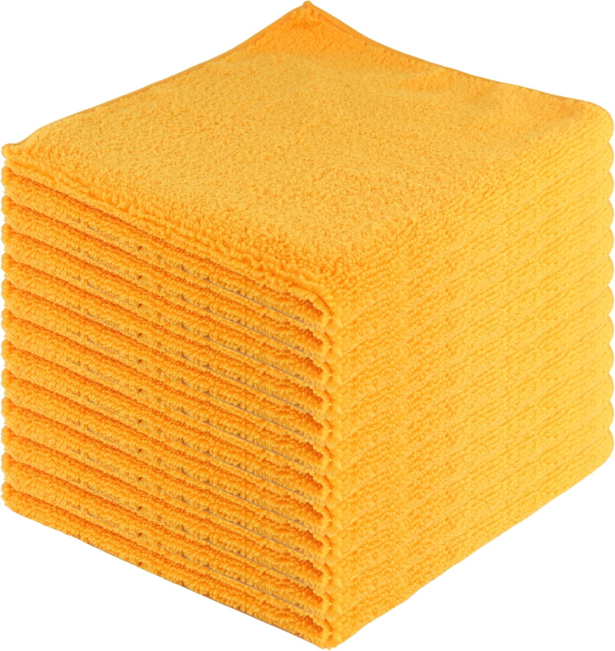 Microfiber Cleaning Cloths,12 Pack, 16"x16", All-Purpose, Softer, Highly Absorbent, Lint-Free