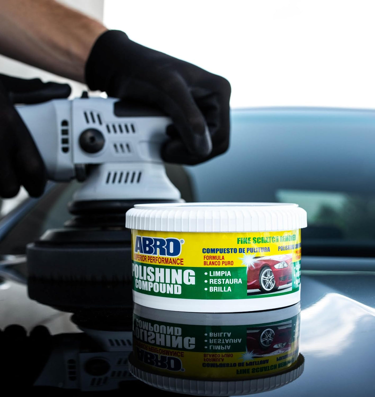ABRO Superior Performance Polishing Compound, 10 oz., High-tech Shine Car Scratch Remover for