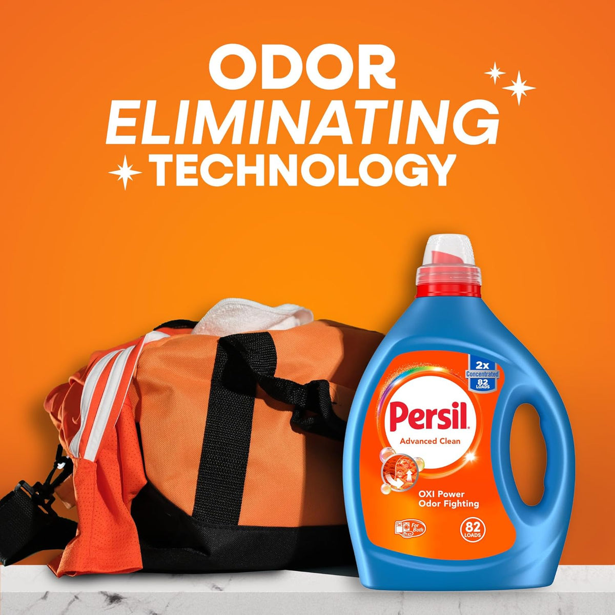 Persil Advanced Clean Oxi+Odor Power, Liquid Laundry Detergent, High Efficiency (HE), Deep Stain