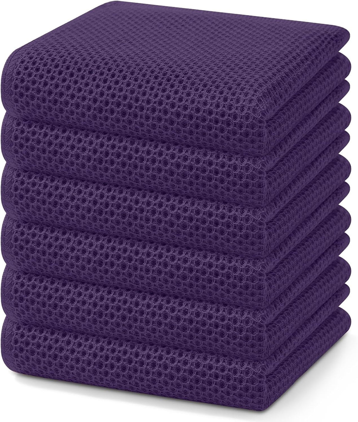 Homaxy 100% Cotton Waffle Weave Kitchen Dish Towels, Ultra Soft Absorbent Quick Drying Cleaning