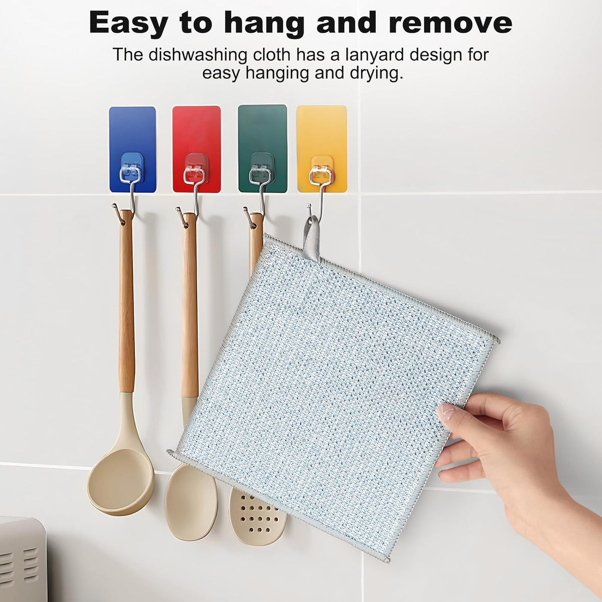 20pcs Non Scratch Wire Dishcloth Multipurpose Wire Dishwashing Rag for Wet and Dry,Metal Scrubbers