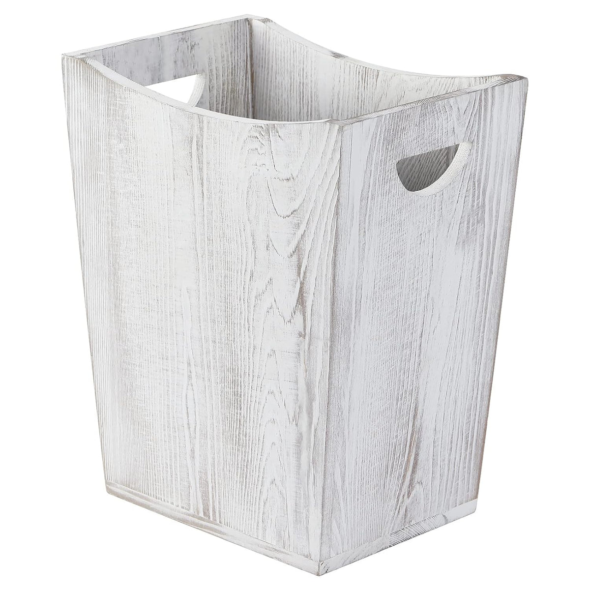 SEHERTIWY Wood Trash Can, Farmhouse Wastebasket Bin for Bathroom, Office, Bedroom, Living Room