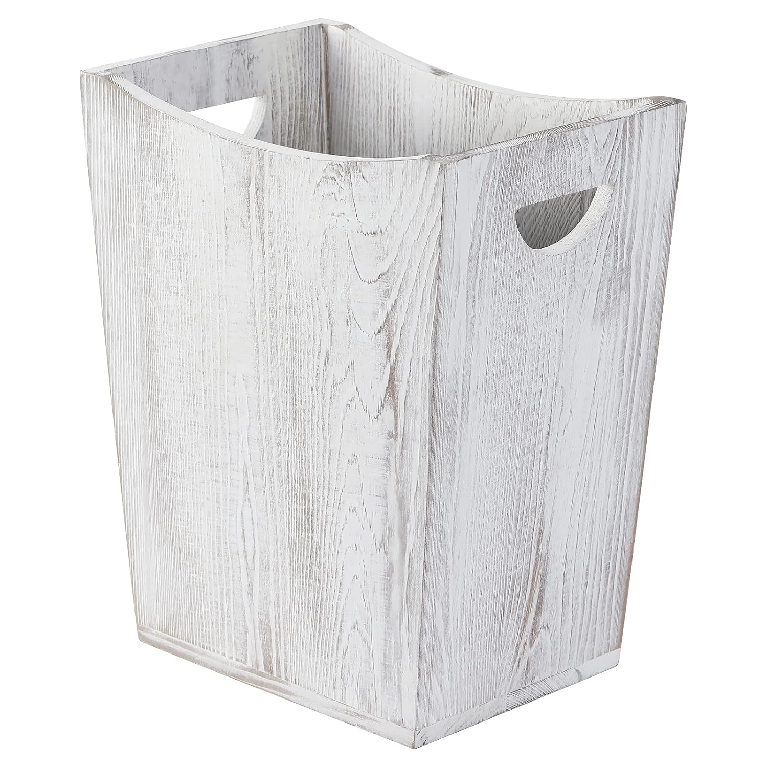 SEHERTIWY Wood Trash Can, Farmhouse Wastebasket Bin for Bathroom, Office, Bedroom, Living Room