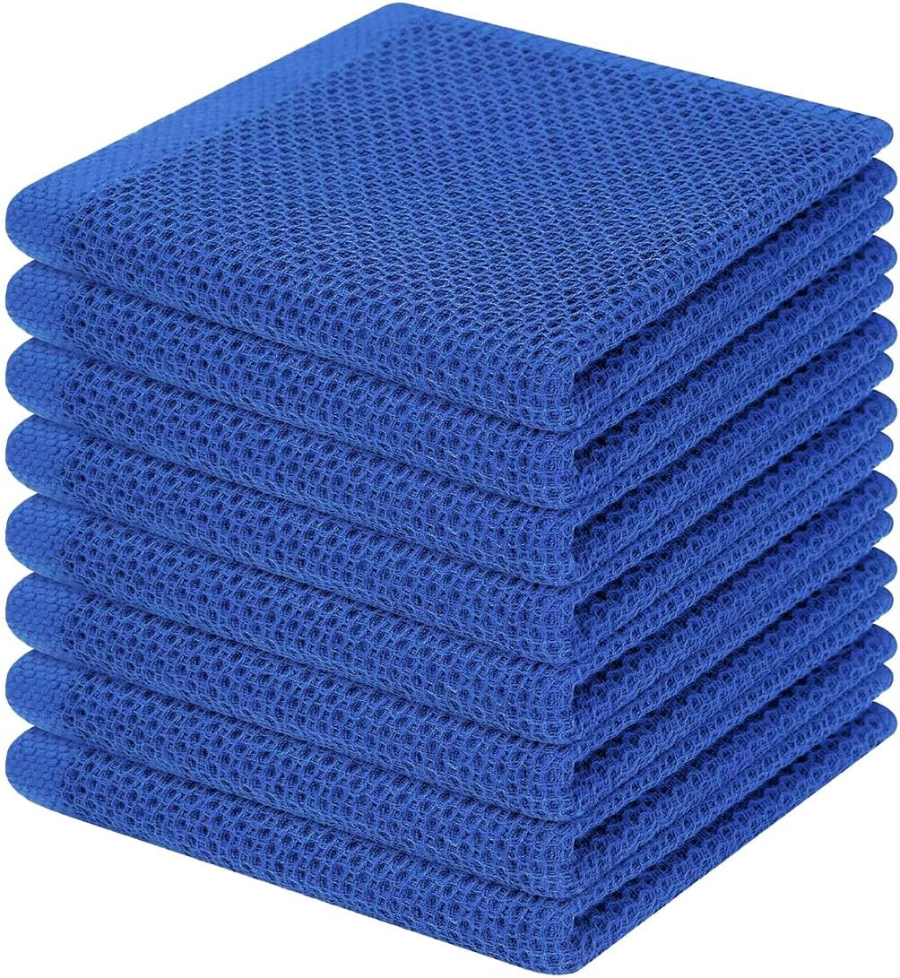 Homaxy 100% Cotton Waffle Weave Kitchen Dish Cloths, Ultra Soft Absorbent Quick Drying Dish Towels